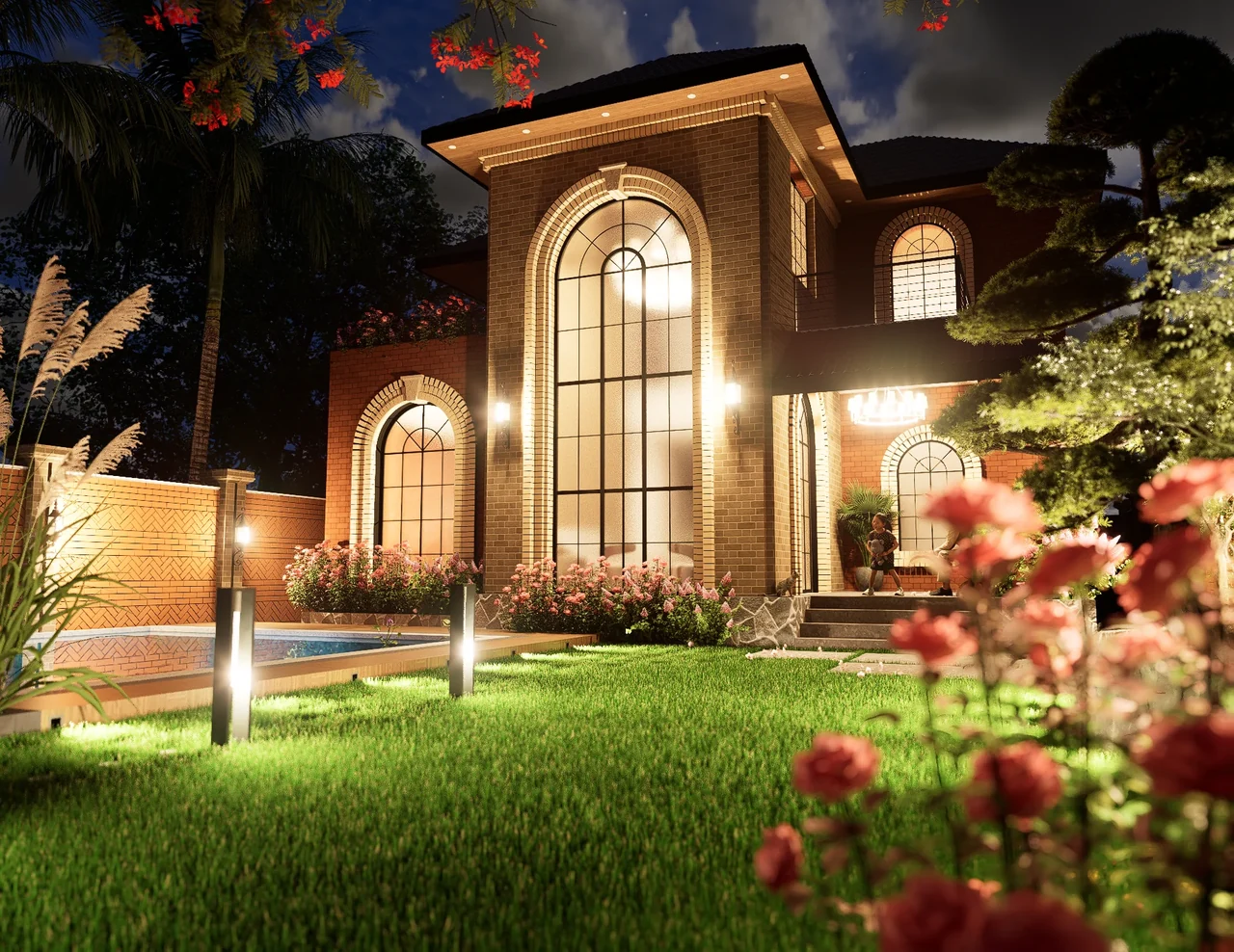 An evening in the garden — Design visualization