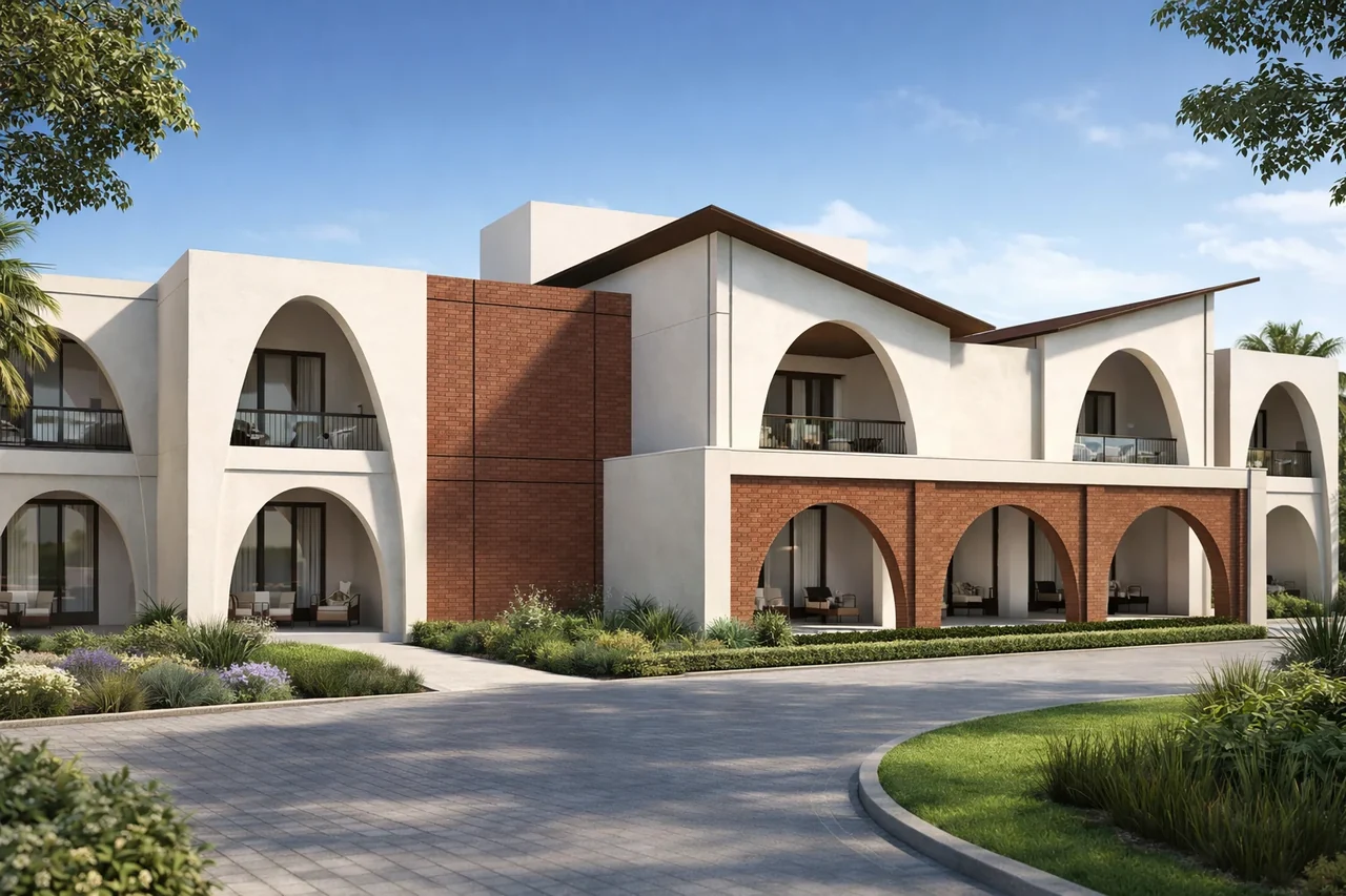 The courtyard hotel — Design visualization