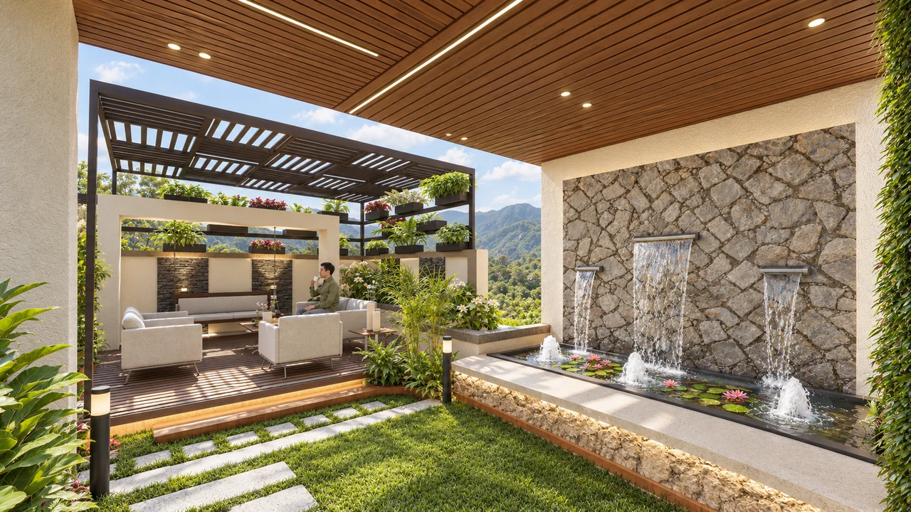 Water, stone & quiet moments — Design visualization